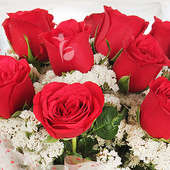 Zoom view of 12 red roses - A gift of Made For You Combo